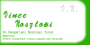 vince noszlopi business card